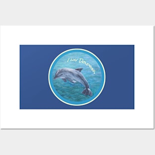 I Luv Dolphins Acrylic Painting Posters and Art